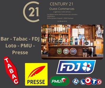 Vente - Bar - Tabac - Café - Presse - Quimper (29000)