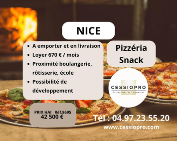 Vente - Pizzeria - Snack - Nice (06100)