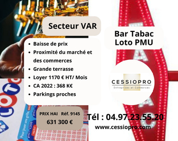 Vente - Bar - Tabac - Loto - PMU - Toulon (83000)