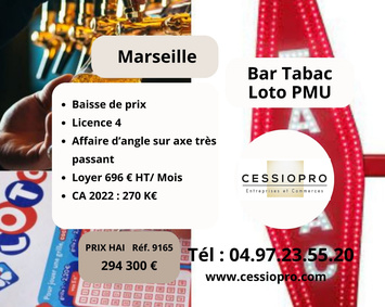 Vente - Bar - Tabac - Loto - PMU - Marseille 5ème (13005)