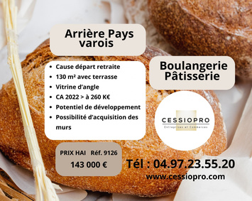 Vente - Boulangerie - Pâtisserie - Montauroux (83440)