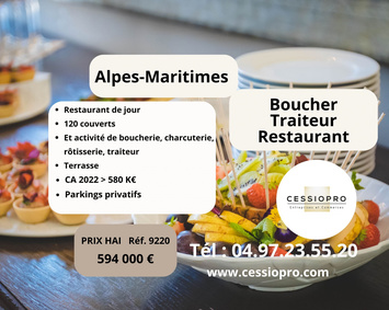 Vente - Restaurant - Boucherie - Charcuterie - Traiteur - Cannes (06400)