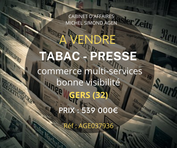 Vente - Tabac - FDJ - Librairie - Loto - Papeterie - Presse - Gers (32)