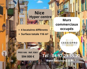 Vente de murs de boutique - Nice (06000)