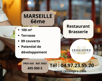 Vente - Brasserie - Restaurant - Marseille 6ème (13006)