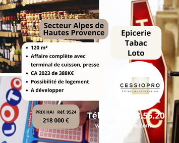 Vente - Tabac - Alimentation - Epicerie - Loto - Presse - Digne-les-Bains (04000)