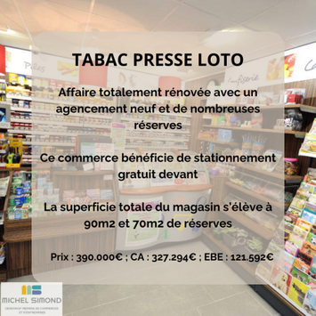 Vente - Tabac - Librairie - Loto - Presse - Aude (11)