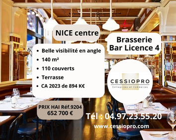 Vente - Bar - Brasserie - Licence IV - Nice (06000)