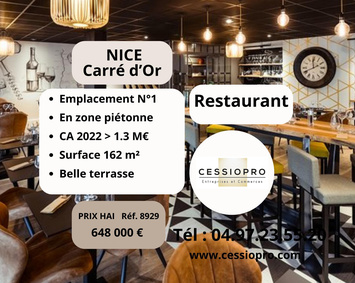 Vente - Restaurant - Nice (06000)