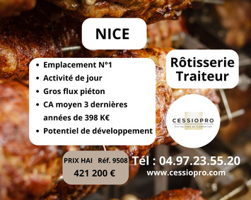 Vente - Rôtisserie - Traiteur - Nice (06000)