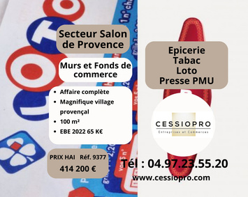 Vente - Tabac - Alimentation - Epicerie - Loto - PMU - Presse - Salon-de-Provence (13300)