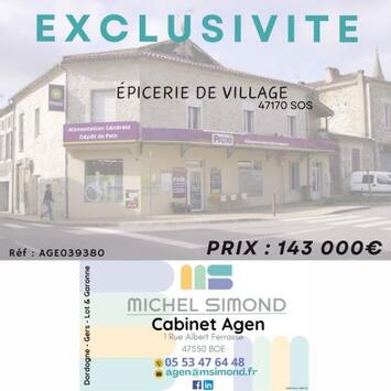 Vente - Boulangerie - Epicerie - Presse - Superette - Lot-et-Garonne (47)