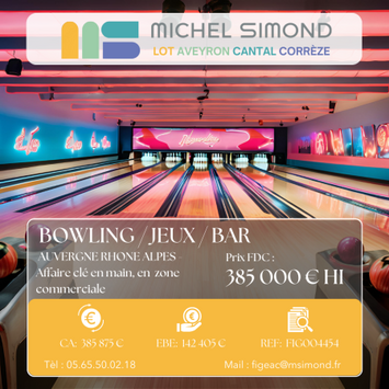 Vente - Bar - Bowling - Cantal (15)