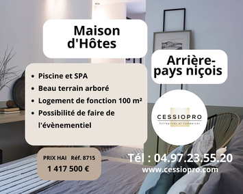 Vente - Chambre d’hôtes - Carros (06510)