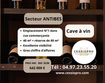 Vente - Cave à vins - Antibes (06600)