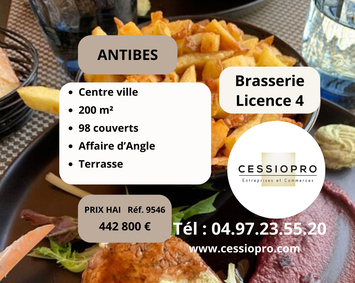 Vente - Bar - Brasserie - Licence IV - Antibes (06600)