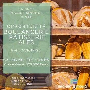 Vente - Restaurant rapide - Boulangerie - Pâtisserie - Snack - Traiteur - Gard (30)