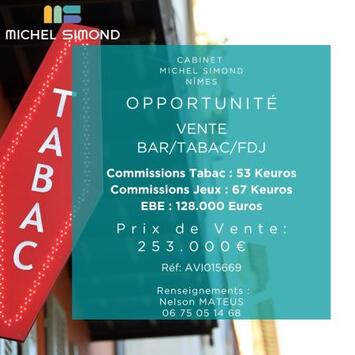 Vente - Bar - Brasserie - Hôtel - Restaurant - Restaurant du midi - Tabac - Café - Loto - Gard (30)