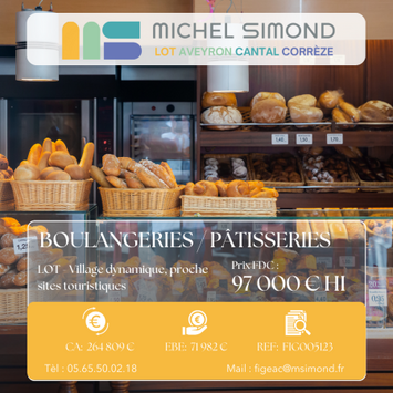 Vente - Restaurant rapide - Boulangerie - Pâtisserie - Snack - Traiteur - Lot (46)