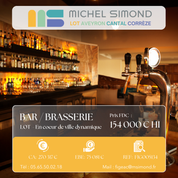 Vente - Bar - Brasserie - Restaurant - Licence IV - Lot (46)