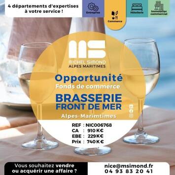 Vente - Bar - Brasserie - Restaurant - Licence IV - Alpes-Maritimes (06)