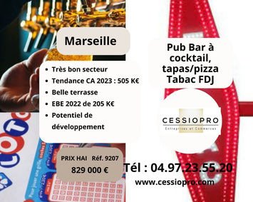 Vente - Bar - Tabac - Pizzeria - FDJ - Loto - Marseille 12ème (13012)