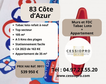 Vente - Tabac - Loto - Hyeres (83400)