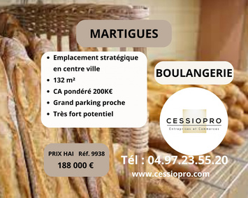 Vente - Boulangerie - Martigues (13500)