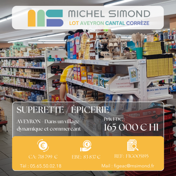 Vente - Epicerie - Superette - Aveyron (12)