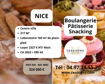 Vente - Boulangerie - Pâtisserie - Vente à emporter - Nice (06000)