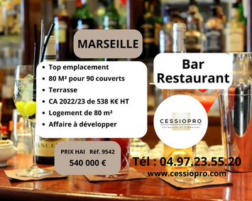 Vente - Bar - Restaurant - Marseille 1er (13001)