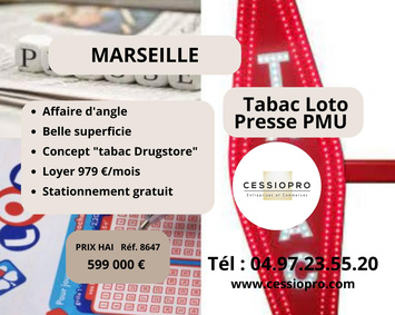 Vente - Tabac - Loto - PMU - Presse - Marseille 15ème (13015)