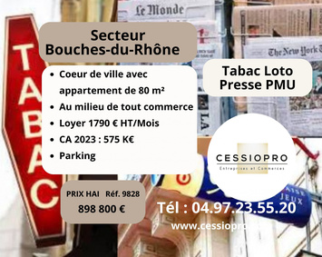 Vente - Bar - Tabac - Loto - Presse - Martigues (13500)