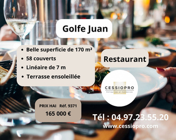 Vente - Restaurant - Le golfe juan (06220)