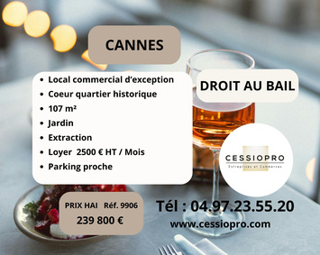 Location Local Commercial - Cannes (06400)