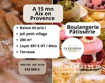 Vente - Boulangerie - Pâtisserie - Lambesc (13410)