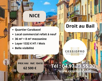 Location Local Commercial - Nice (06000)