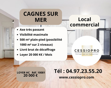 Location Local Commercial - Cagnes-sur-Mer (06800)