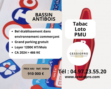 Vente - Tabac - Loto - PMU - Antibes (06600)