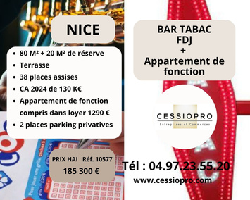Vente - Bar - Tabac - FDJ - Loto - Nice (06000)