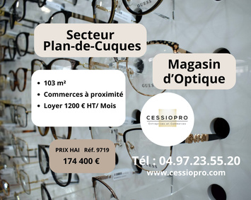 Vente - Optique Lunetterie - Plan-de-Cuques (13380)