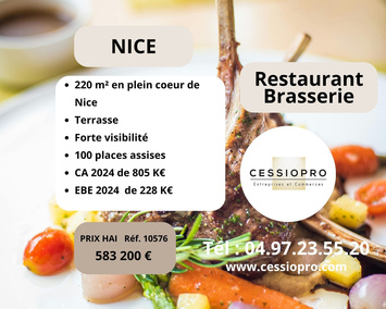 Vente - Brasserie - Restaurant - Nice (06000)