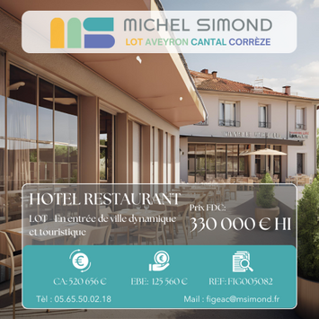 Vente - Bar - Brasserie - Hôtel - Restaurant - Licence IV - Lot (46)