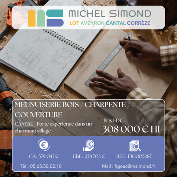 Vente - Menuiserie - Cantal (15)