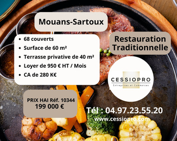 Vente - Restaurant - Pizzeria - Snack - Mouans-Sartoux (06370)