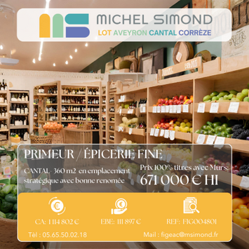 Vente - Boulangerie - Pâtisserie - Alimentation - Epicerie - Fromagerie - Fruits et légumes - Superette - Cantal (15)-photo-1