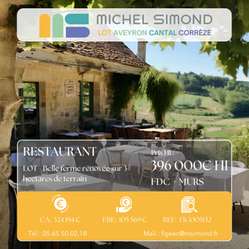 Vente - Bar - Brasserie - Restaurant - Restaurant à thème - Lot (46)