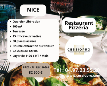 Vente - Restaurant - Pizzeria - Nice (06000)