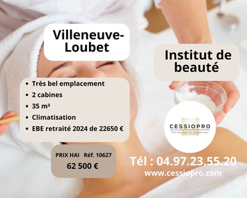 Vente - Esthétique - Institut de beauté - Villeneuve-Loubet (06270)