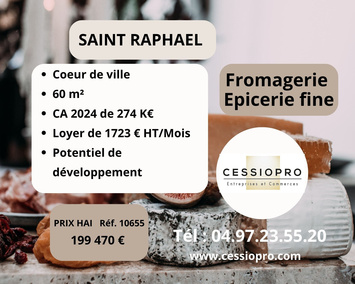 Vente - Alimentation - Epicerie - Fromagerie - Saint-raphael (83700)